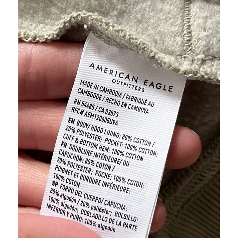 American Eagle Forever zip up oversized hoodie sweatshirt size XS - Picture 8 of 11